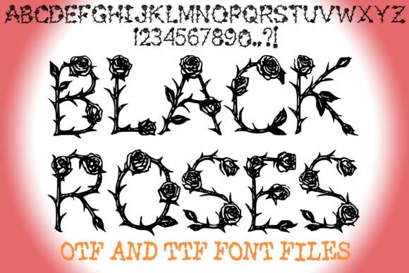 Black Roses Font: A Gothic Floral Statement for Branding