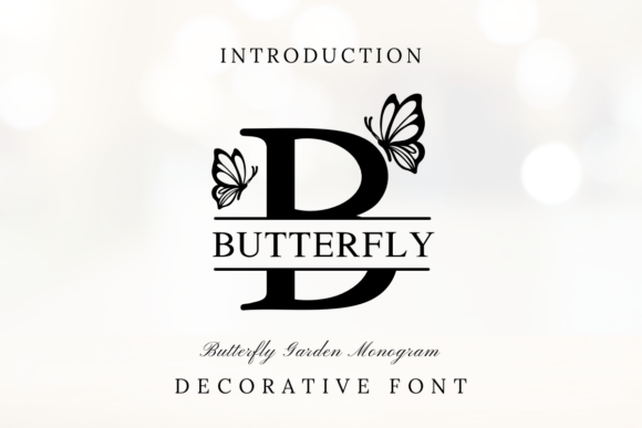Butterfly Garden Monogram: A Timeless Decorative Font for Web Design