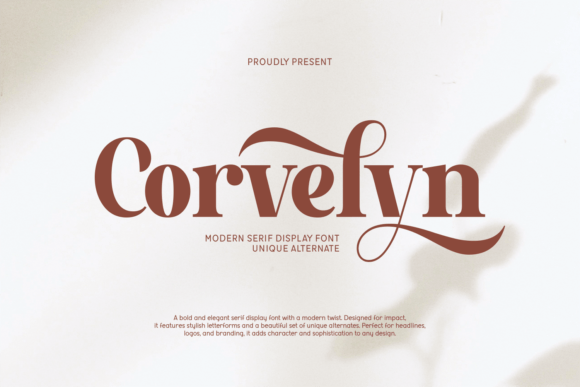 Corvelyn: A Bold Serif for Branding That Speaks Volumes