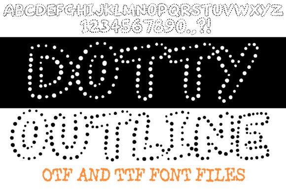 Font Choice That Stands Out: Dotty Outline in Action