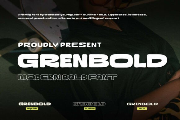 Grenbold: A Bold Sans Serif for Crafters and Product Creators