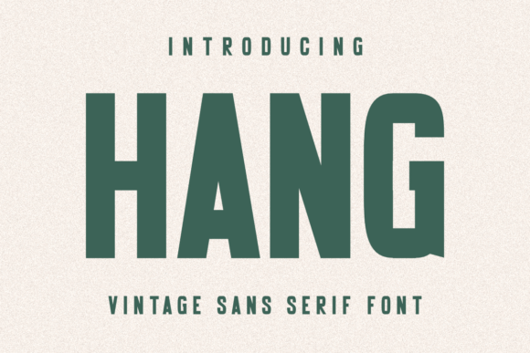 Hang: A Bold Sans Serif Font for Editorial Design