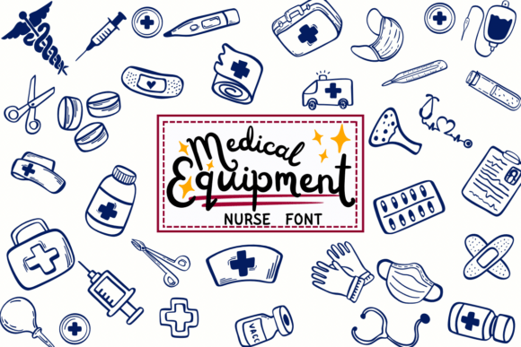 Medical Equipment Nurse Font for Web Design