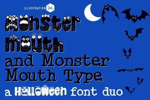 Monster Mouth Duo: A Spooky Typographic Twist for Branding