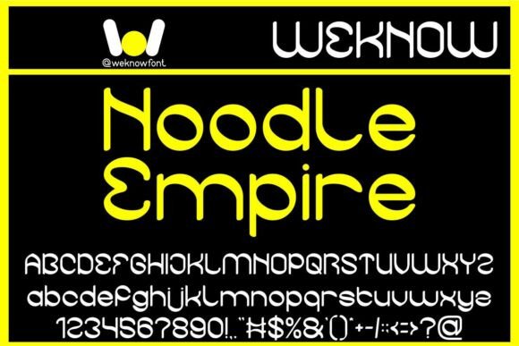 Noodle Empire: A Versatile Sans Serif for Digital Branding