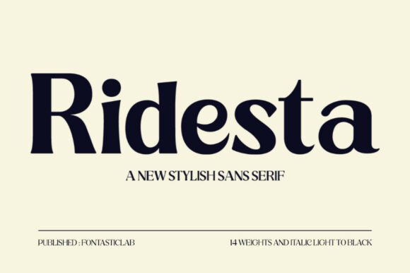 Ridesta: A Versatile Sans Serif for Branding Projects