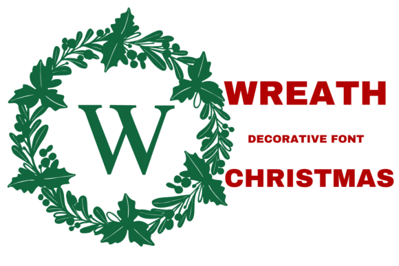 Wreath Christmas: A Festive Font for Digital Design